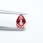 Load and play video in Gallery viewer, Pear lab grown sunset coral padparadscha sapphire
