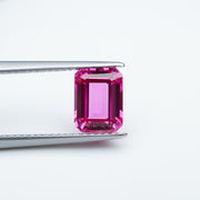 Emerald lab grown hot pink sapphire