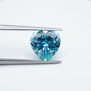 Heart lab grown santa maria sapphire