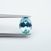 Oval lab grown santa maria sapphire