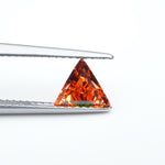 Load and play video in Gallery viewer, triangle lab grown orange sapphire
