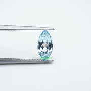 Marquise lab grown aqua sapphire