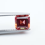 Load and play video in Gallery viewer, Asscher lab grown sunset coral padparadscha sapphire
