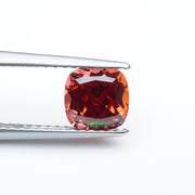 Cushion lab grown sunset coral padparadscha sapphire