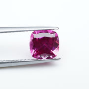 Cushion lab grown hot pink sapphire