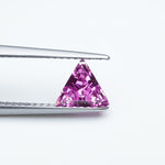 Load and play video in Gallery viewer, triangle lab grown hot pink sapphire
