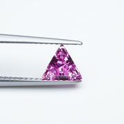 triangle lab grown hot pink sapphire