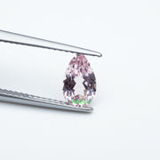 Pear lab grown light pink sapphire