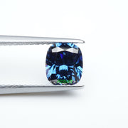 Heart blue moissanite