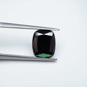 Elongated cushion black moissanite