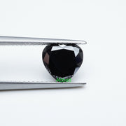 Heart black moissanite