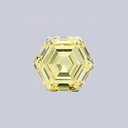 Hexagon lab grown yellow diamond