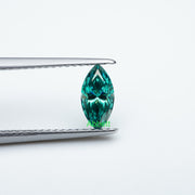 Marquise green moissanite