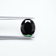 Oval black moissanite