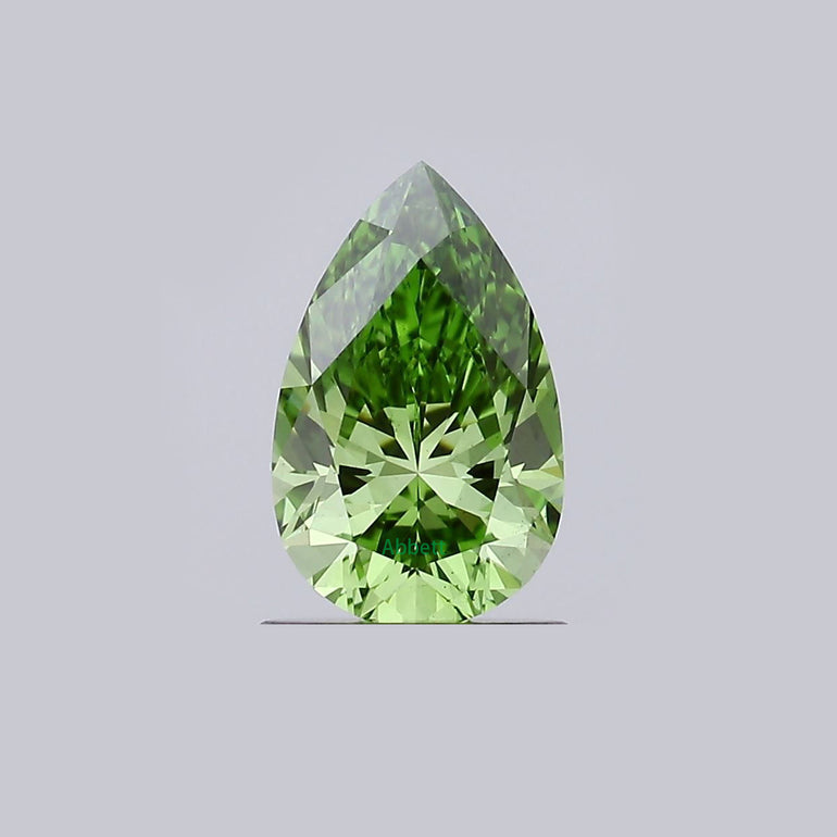 Pear green VVS2-VS2 lab grown diamond