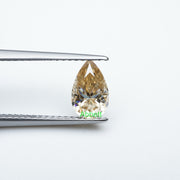 Pear brown moissanite
