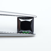 Square princess black moissanite