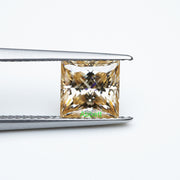 Square princess brown moissanite