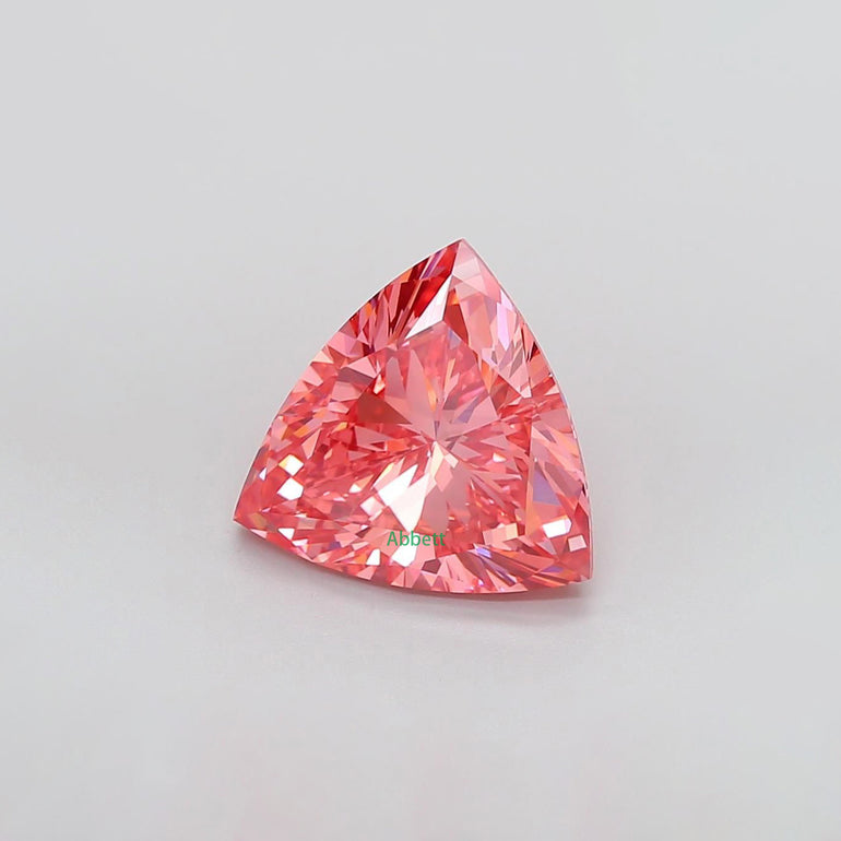Trillion pink VVS2-VS2 lab grown diamond