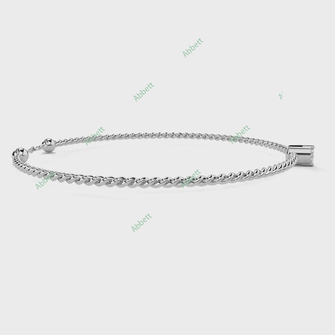 Solitaire Bangle Bracelet BASO1412