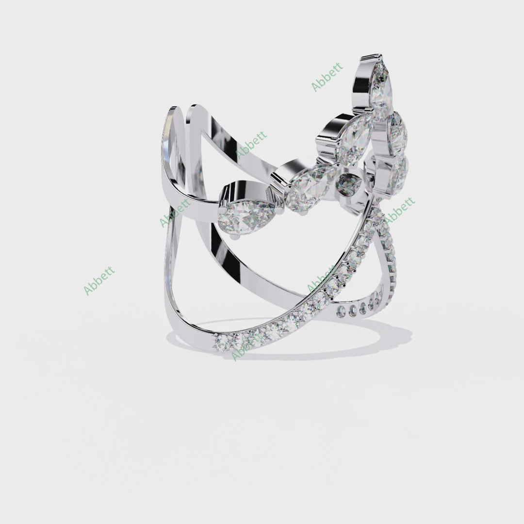 Curved Engagement Ring ENCU1180