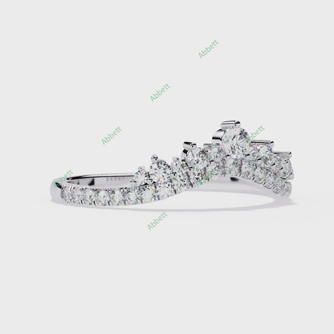 Chevron Wedding Band WECU1026