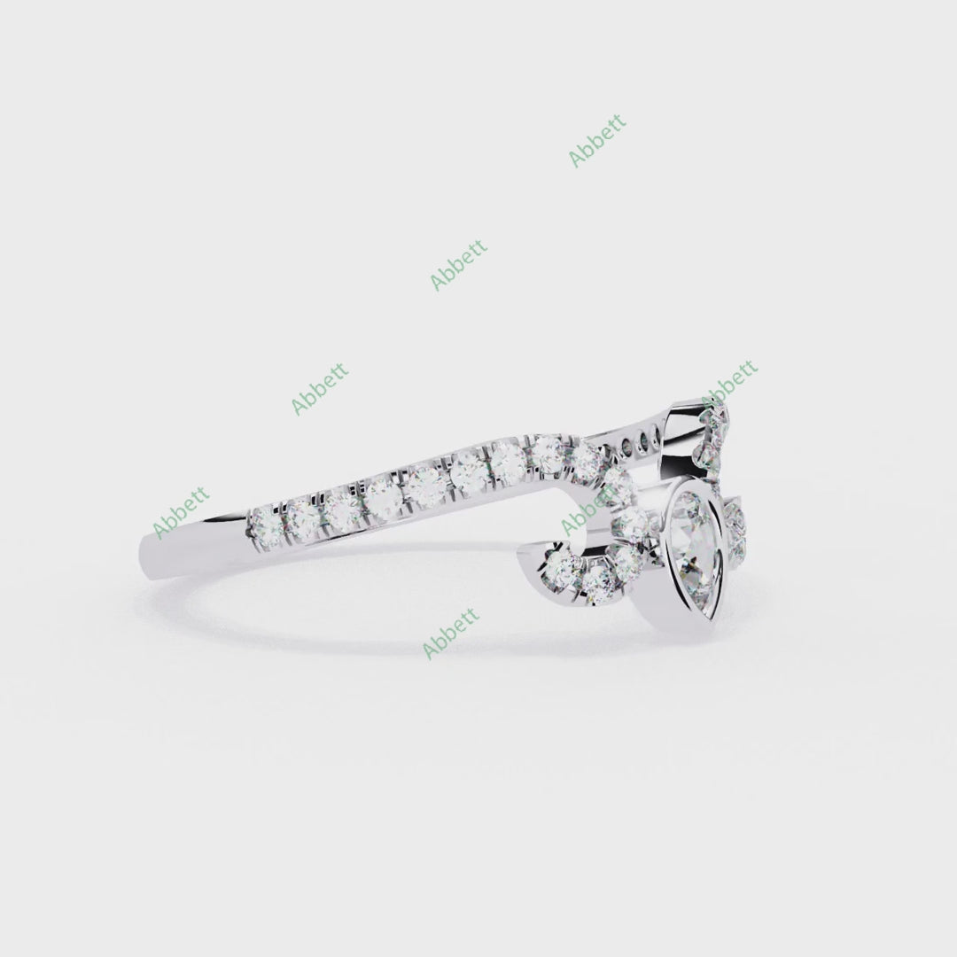 Chevron Wedding Band WECU1027