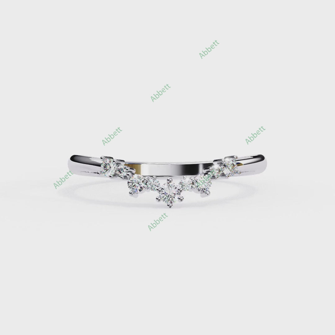 Chevron Wedding Band WECU1002