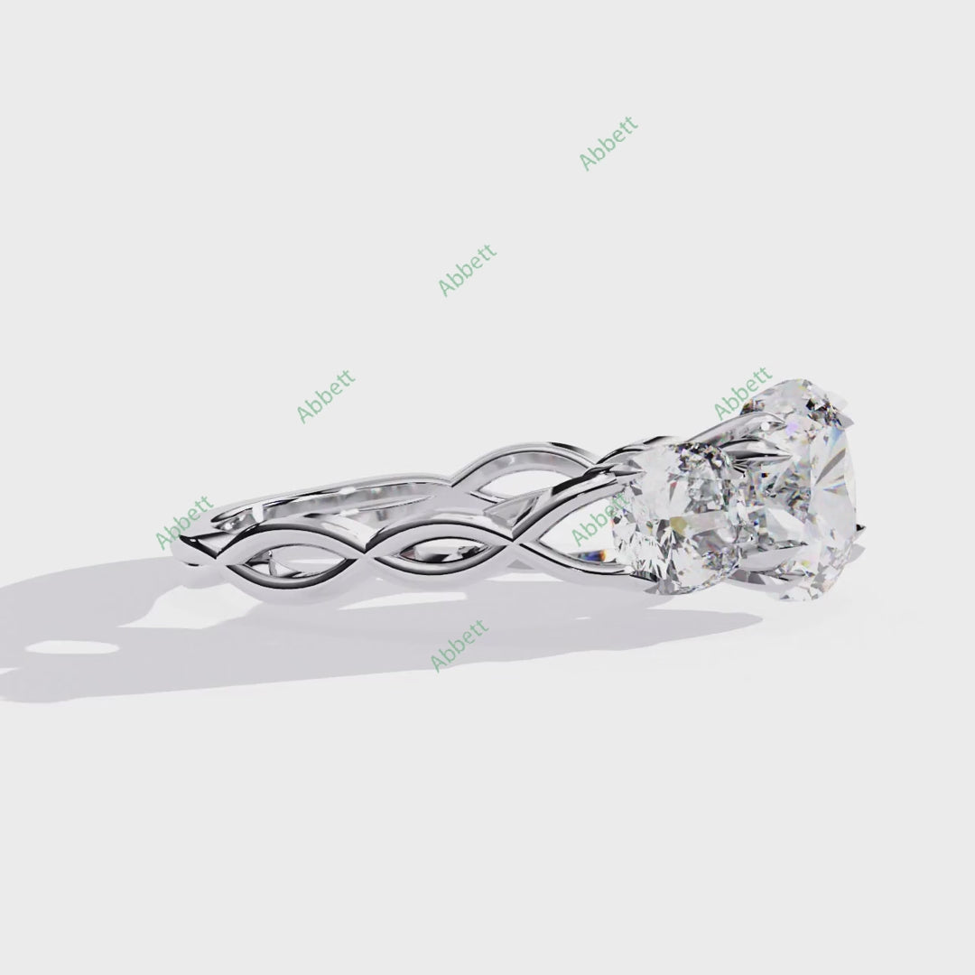 Three Stone Engagement Ring ENTH1101